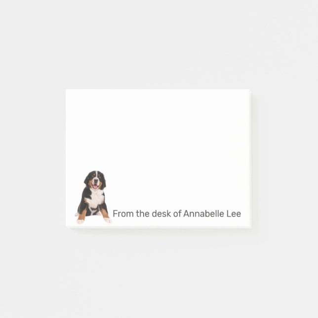Bernese Mountain Dog Personalize Post-it Notes (Front)