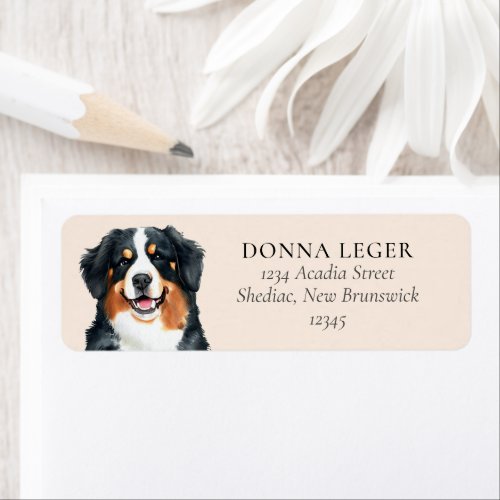 Bernese Mountain Dog Personalized Address Label
