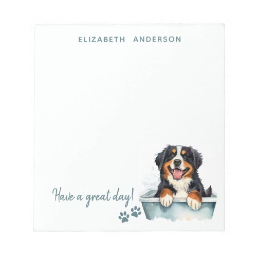 Bernese Mountain Dog Personalized Notepad