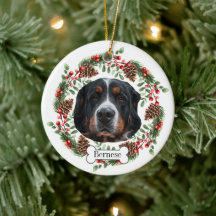 Bernese Mountain Dog Personalized Pet Ornament