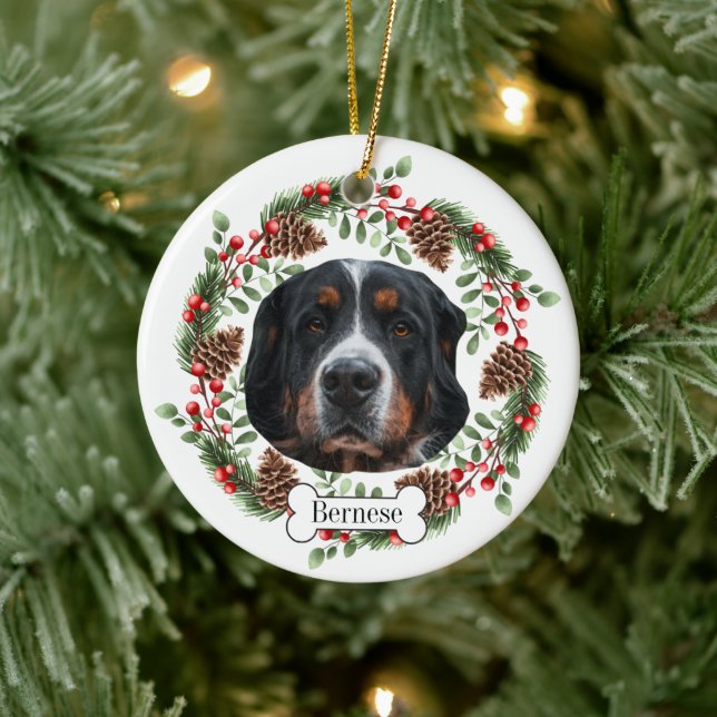 Bernese Mountain Dog  Personalized Pet Ornament (Tree)