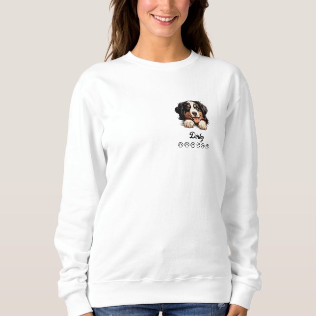 Bernese Mountain Dog Personalized T-Shirt Sweatshirt (Front)