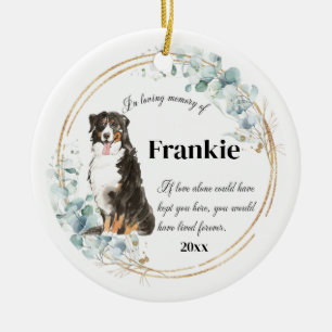 Bernese Mountain Dog Pet Memorial  Ceramic Ornament