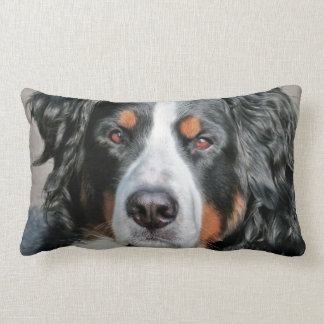 Bernese Mountain Dog Photo Image Lumbar Pillow