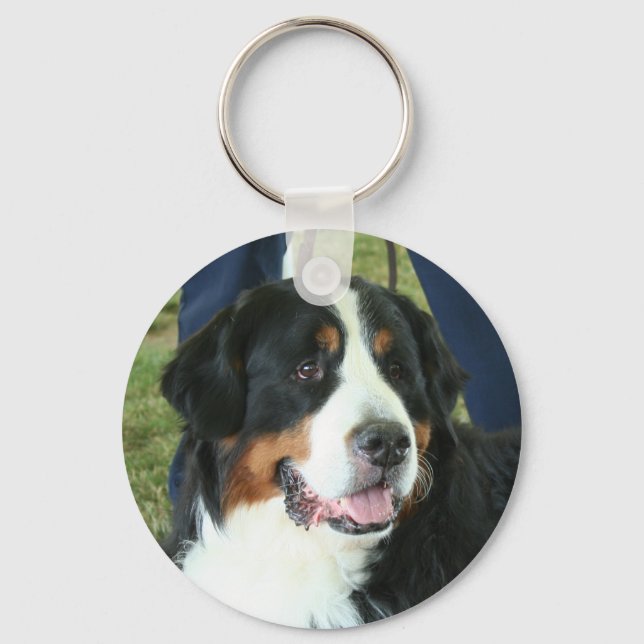 Bernese Mountain Dog Photo Keychain (Front)