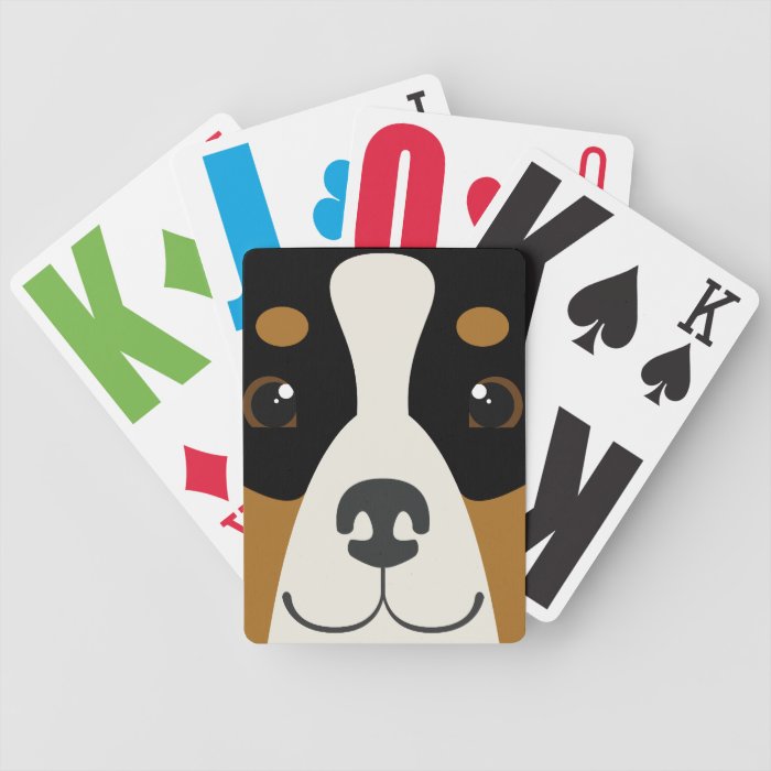 Bernese Mountain Dog Playing Cards Modern
