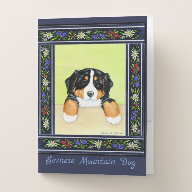 Bernese Mountain Dog Pocket Folder (Front)