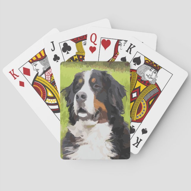 Bernese mountain dog poker cards (Back)