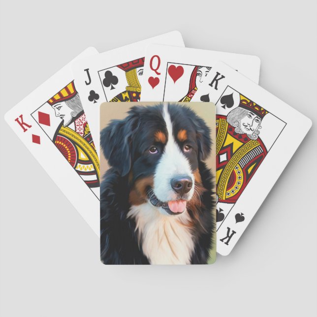 Bernese Mountain Dog Poker Cards (Back)