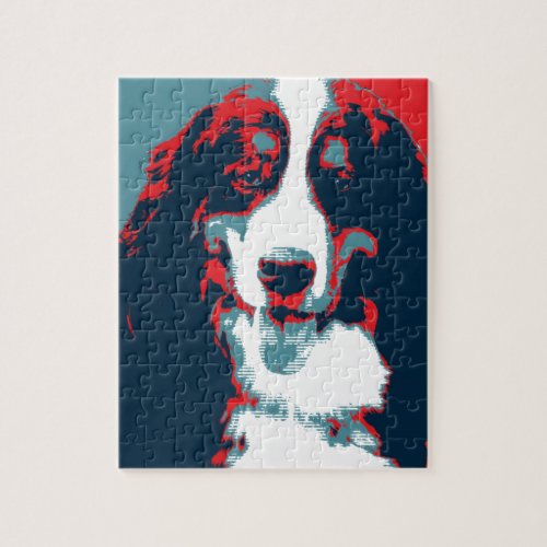 Bernese Mountain Dog Political Parody Poster Jigsaw Puzzle