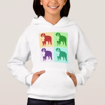 Bernese Mountain Dog Pop Art Hoodie by JustTeez at Zazzle