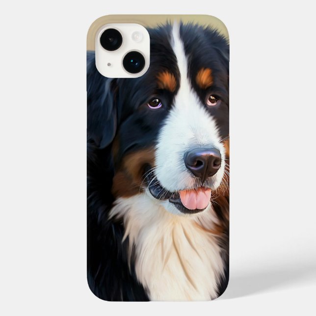 Bernese Mountain Dog Portrait Case-Mate iPhone Case (Back)