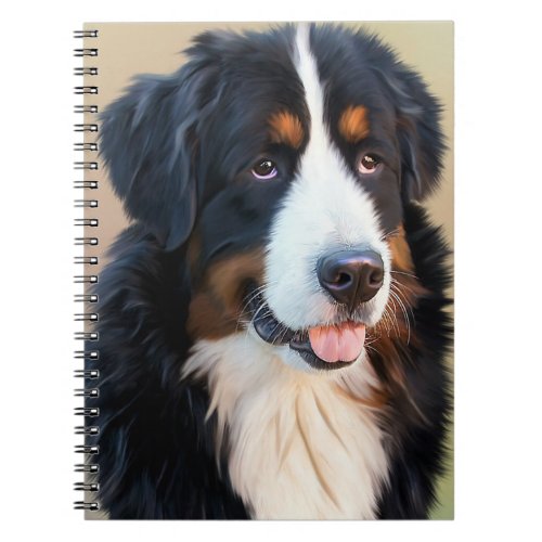 Bernese Mountain Dog Portrait Notebook