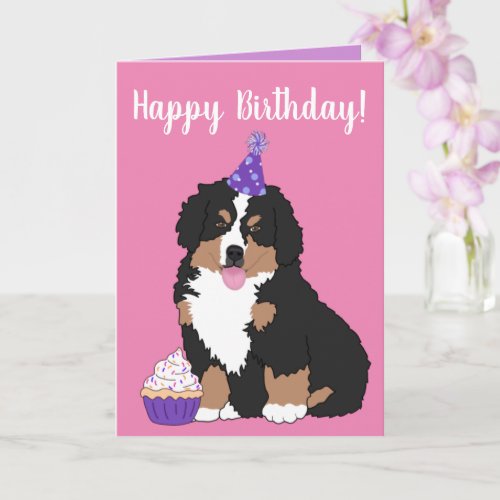 Bernese Mountain Dog Puppy Birthday Card
