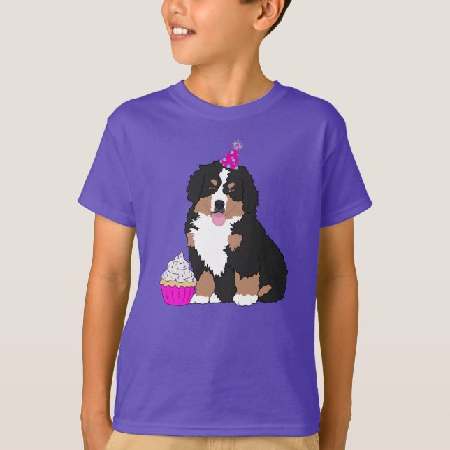 Bernese Mountain Dog Puppy Birthday T-Shirt (Front)