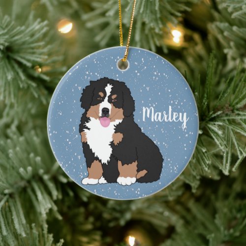 Bernese Mountain Dog Puppy Ceramic Ornament