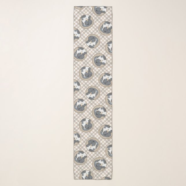 Bernese Mountain Dog Puppy Painting Cute Pet Art Scarf (Front)