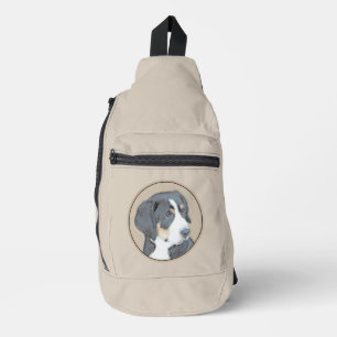 Bernese Mountain Dog Puppy Painting Cute Pet Art Sling Bag