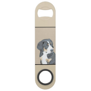 Bernese Mountain Dog Puppy Painting - Original Art Bar Key