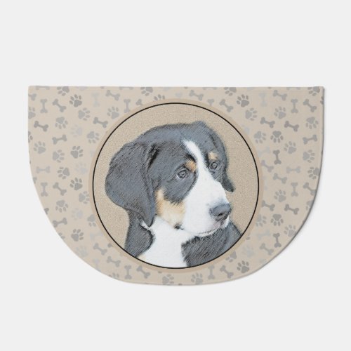 Bernese Mountain Dog Puppy Painting _ Original Art Doormat