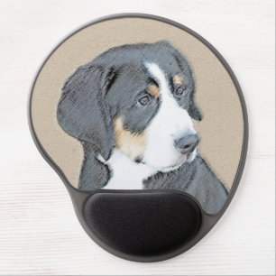 Bernese Mountain Dog Puppy Painting - Original Art Gel Mouse Pad