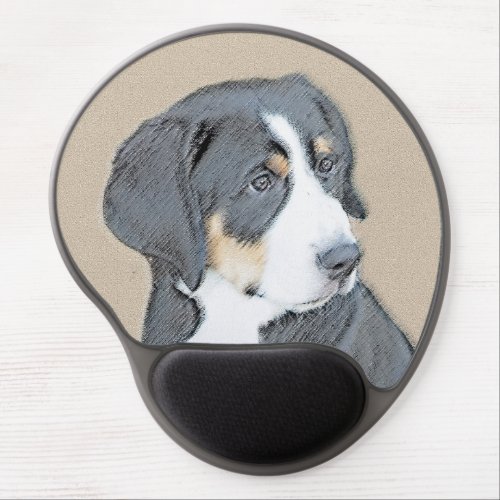 Bernese Mountain Dog Puppy Painting _ Original Art Gel Mouse Pad