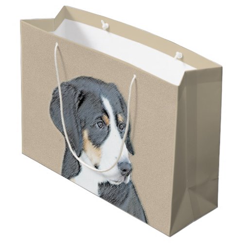 Bernese Mountain Dog Puppy Painting _ Original Art Large Gift Bag