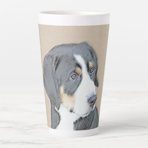 Bernese Mountain Dog Puppy Painting _ Original Art Latte Mug