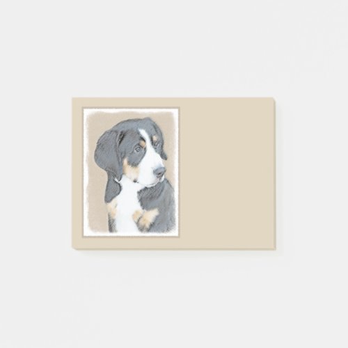 Bernese Mountain Dog Puppy Painting _ Original Art Post_it Notes