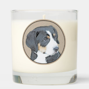 Bernese Mountain Dog Puppy Painting - Original Art Scented Candle