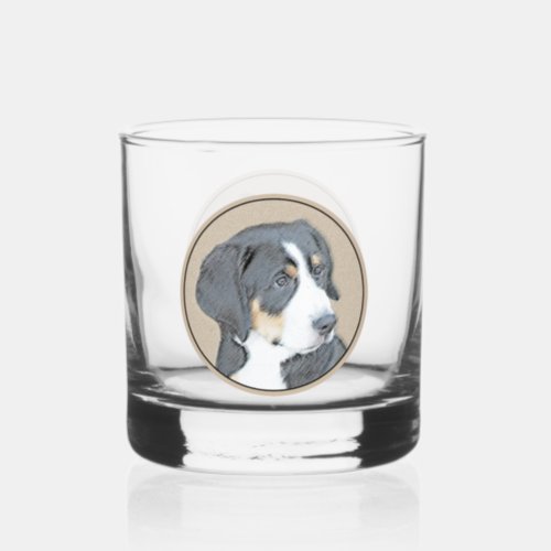 Bernese Mountain Dog Puppy Painting _ Original Art Whiskey Glass