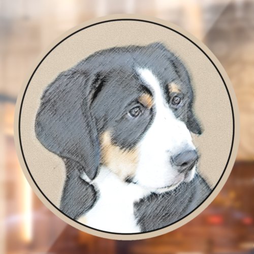 Bernese Mountain Dog Puppy Painting _ Original Art Window Cling