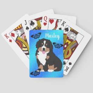 Bernese Mountain Dog Puppy Playing Cards