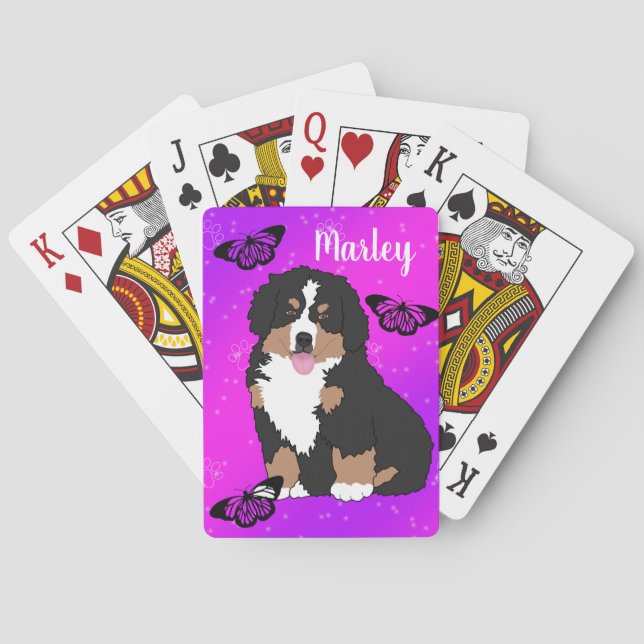 Bernese Mountain Dog Puppy   Poker Cards (Back)