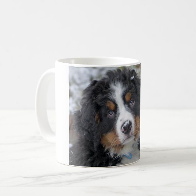 bernese mountain dog puppy second coffee mug (Front Left)