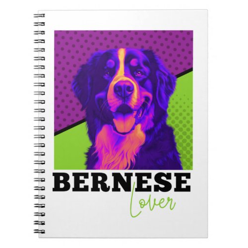 Bernese Mountain Dog _ Retro Bernese Lover Notebook