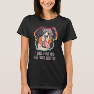 Bernese Mountain Dog Retro Vintage Sunset Colors T-Shirt