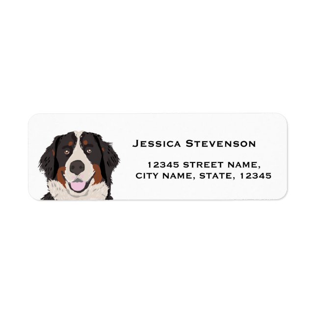 bernese mountain dog return address label (Front)
