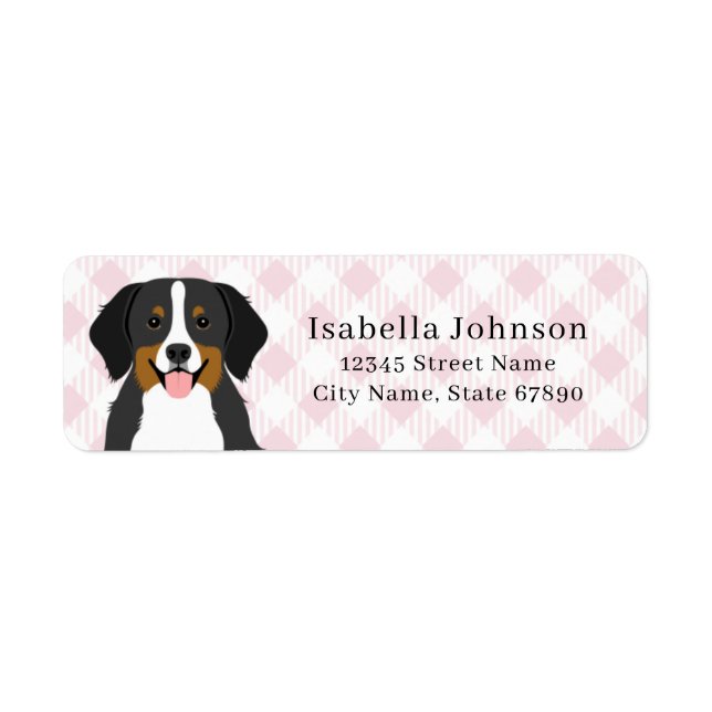 Bernese Mountain Dog Return Address Labels (Front)