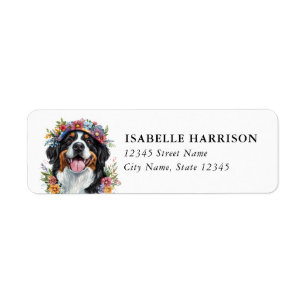 Bernese Mountain Dog Return Address Labels