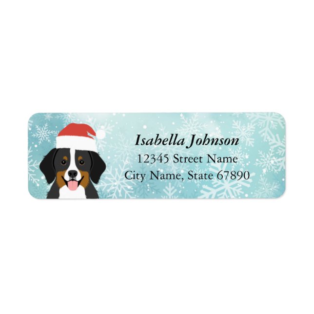 Bernese Mountain Dog Return Address Labels (Front)