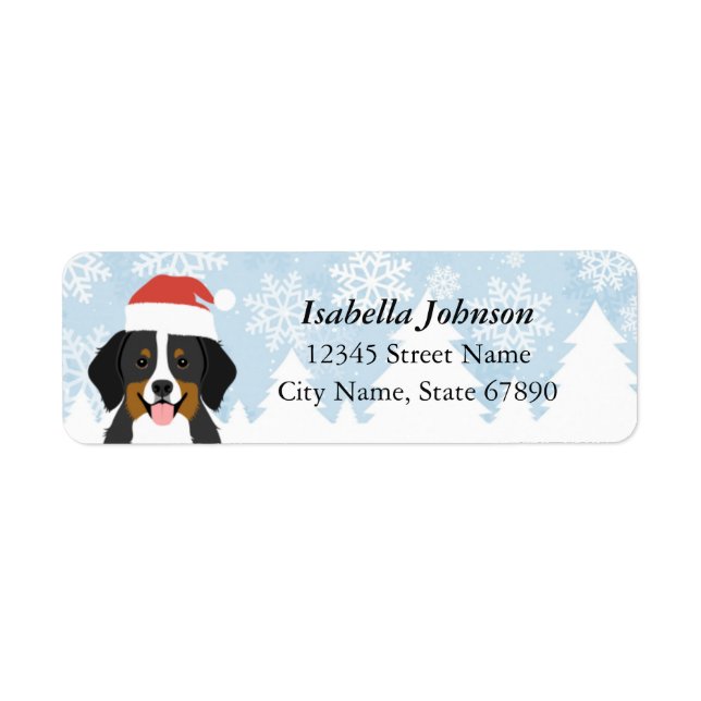 Bernese Mountain Dog Return Address Labels (Front)