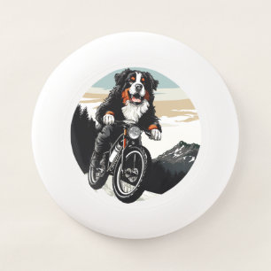 Bernese Mountain Dog Riding A Mountain Bike Wham-O Frisbee
