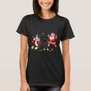 Bernese Mountain Dog Santa Claus Boots Christmas W T-Shirt