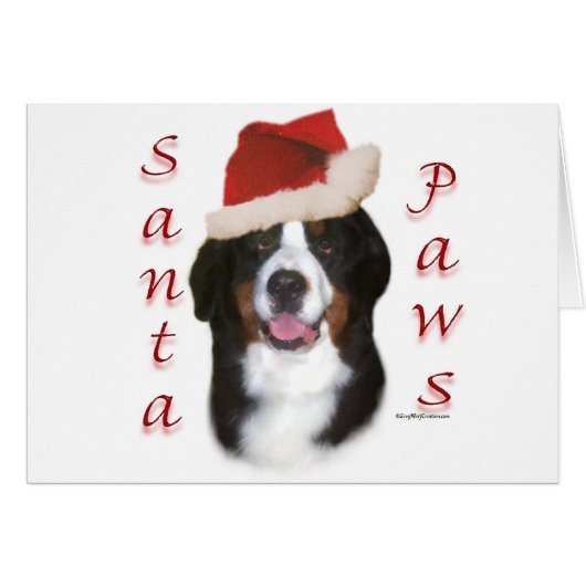 Bernese Mountain Dog Santa Paws Cards (Front Horizontal)