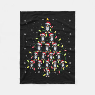 Bernese Mountain Dog Santa Xmas Tree Lights Ugly S Fleece Blanket