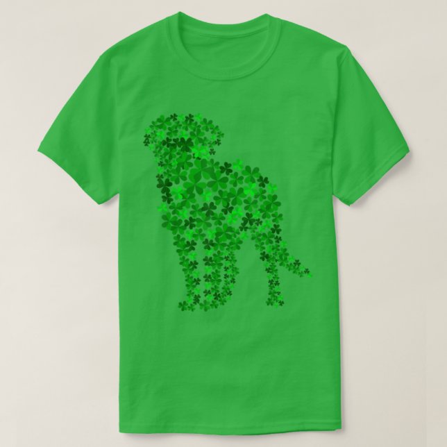 Bernese Mountain Dog Shamrock Leaf St Patrick Day  T-Shirt (Design Front)