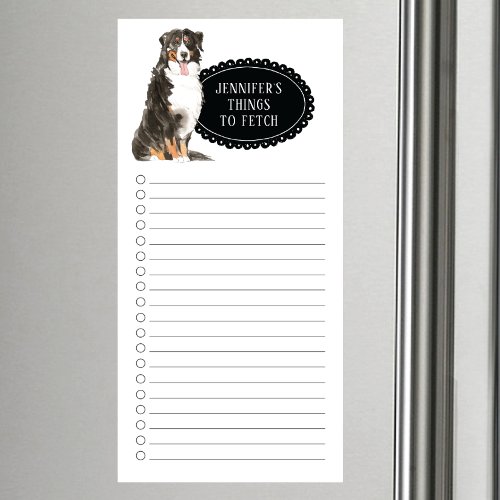 Bernese Mountain Dog Shopping List   Magnetic Notepad