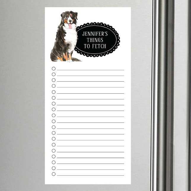 Bernese Mountain Dog Shopping List   Magnetic Notepad (Creator Uploaded)