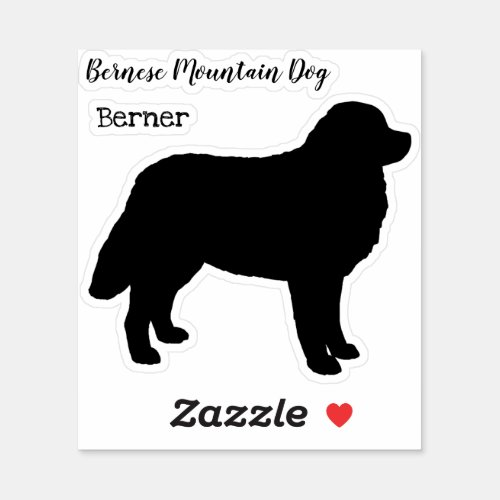 Bernese Mountain Dog Silhouette Sticker